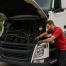 a mechanic doing an emergency repair